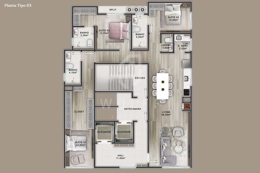 JD1164 - Residencial Esmeralda - Apartamentos com Localização Privilegiada
