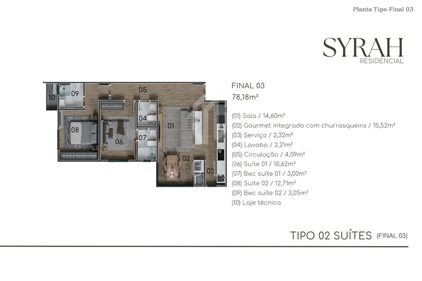 JD1187 - SYRAH - Apartamentos com Projeto Moderno