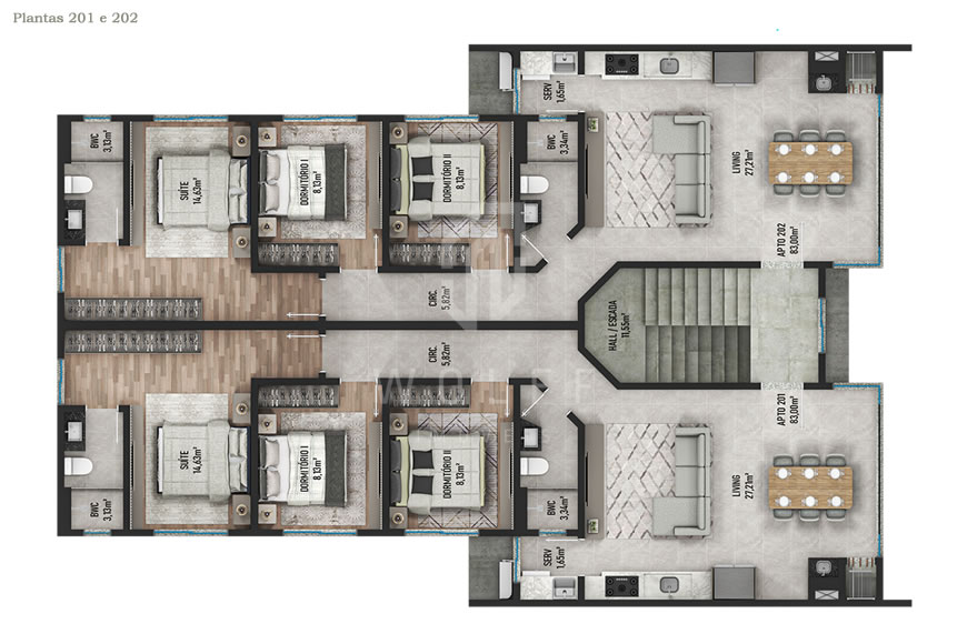 JD1195 - Royal Mar - Apartamentos com um Ótimo Projeto
