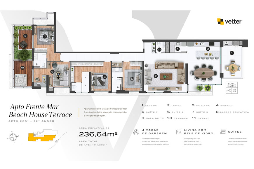 JD447 - Coral Gables - Apartamentos com Home Club 