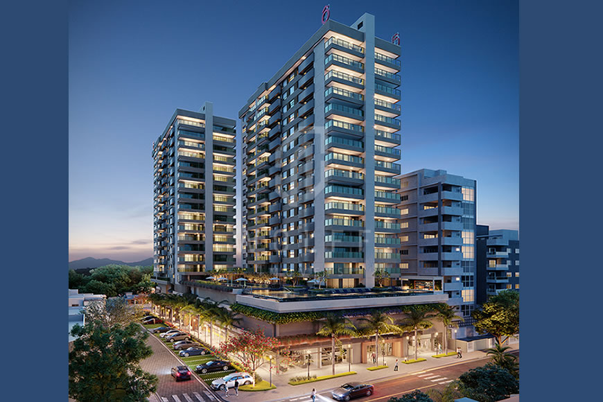 JD773 - Blue One - Apartamentos a 120 metros da praia na região central 